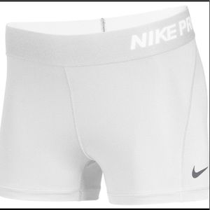 White nike pros